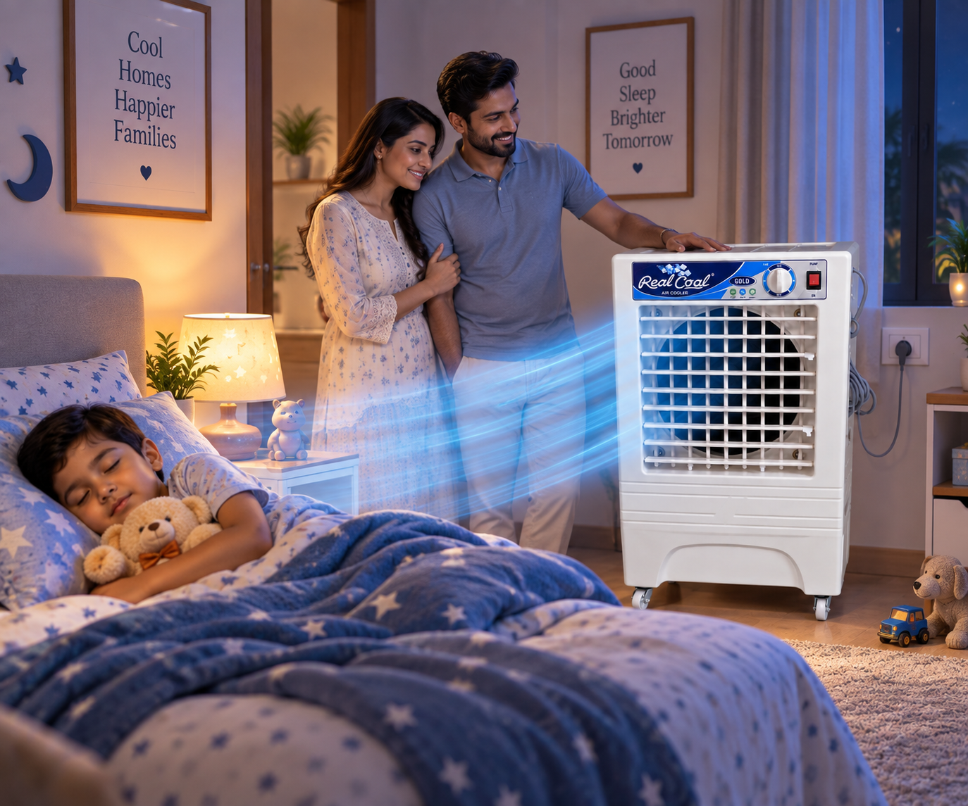 RealCool Gold air cooler for home cooling, popular as a best cooler in Udaipur
