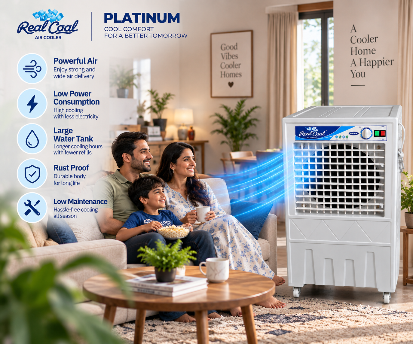 RealCool Platinum air cooler for home cooling in Sagwara