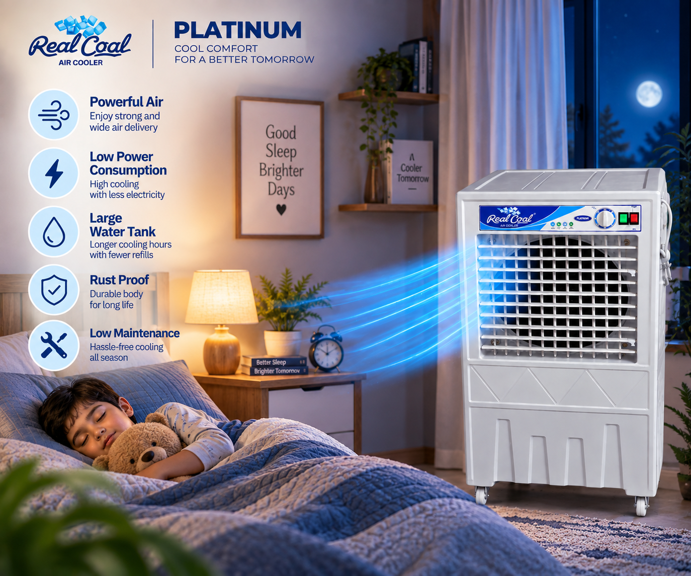 RealCool Platinum air cooler for bedroom cooling in Dungarpur